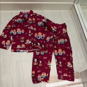 Nick & Nora Pajamas Set with Adorable Nesting Dolls Print